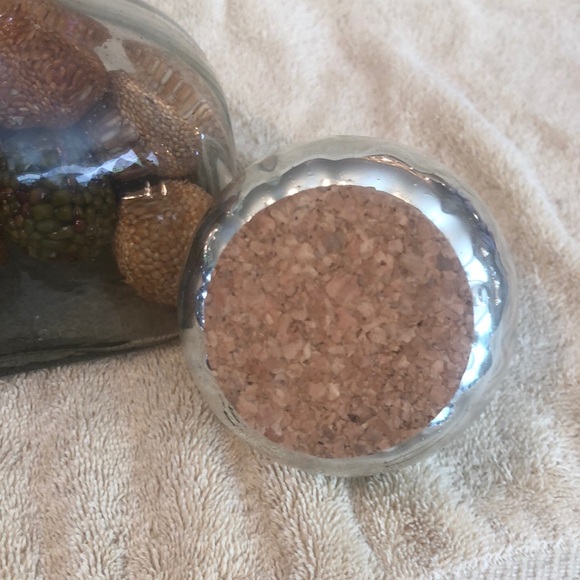 VTG BLOWN GLASS DECANTER WITH MERCURY GLASS STOPPER PERFUME BOTTLE SHAPE… - Picture 6 of 6